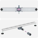  362 Stepeni Odvod za Tuš s Dizajnom Vodilice Srebrno 90 cm | shoptok.hr