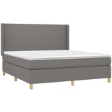  Box spring postelja z vzmetnico temno siva 180x200 cm blago, (20790974) | Shoptok.si