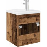  Ormarić za sudoper ugradbenim umivaonikom i slavinom Staro drvo Smeđa 41 x 38.5 x 46 cm | shoptok.hr