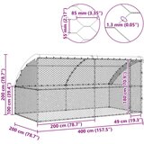  Pasja lopa s shranjevanjem 2 pcs srebrna 4 x 2 x 2 m Jeklo - - Srebrna - 39.35 - 4 x 2 x 2 m - 2025-vidaXL-TOPSELLER | Shoptok.si