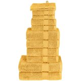 vidaXL Komplet brisač iz bombaža 12-delni SOLUND zlata 600 gsm | Shoptok.si