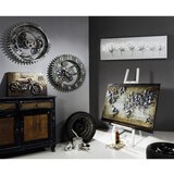 Ambia Home STENSKA URA srebrne barve 69,5 cm | Shoptok.si