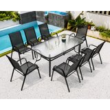 Alberg Garden sto sa 8 stolica set - kaljeno staklo Cene