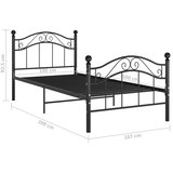  Okvir za krevet crni metalni 100 x 200 cm | shoptok.hr