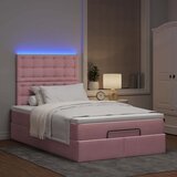  Okvir za krevet s madracima ružičasti 120 x 190 cm baršunasti | shoptok.hr