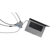 Docking stanica IB-DK4040-CPD, USB-C na 3x USB-A, RJ-45, 1x HDMI, 1x VGA, 1x 3.5mm
