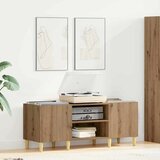 vidaXL Omara za plošče Umetni hrast 121 x 38 x 48 cm Konstruiran les Cene