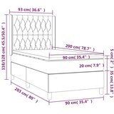vidaXL Box spring krevet s madracem crni 90x200 cm baršunasti | shoptok.hr