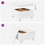  Shranjevalna tabureta Bela 80 x 80 x 45 cm Umetna koža, (5000208403) | Shoptok.si
