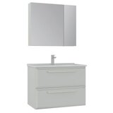 Hanah home Kupatilski ormarić sa umivaonikom i ogledalom (2 komada) Nuvola 80 v2 184 | Eponuda.com