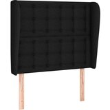  Uzglavlje s ušima crno 103x23x118/128 cm od tkanine | shoptok.hr