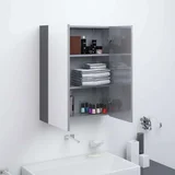 kupaonski ormarić s ogledalom 60x15x75 cm MDF siva bijeli