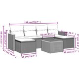 7-dijelni set vrtnih sofa od poliratana s jastucima crni | shoptok.hr