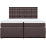 vidaXL Krevet s oprugama i madracem tamnosmeđi 200x200 cm od tkanine | shoptok.hr