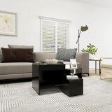 The Living Store Komplet mizic 3-delni črn konstruiran les - Miza, (21662429) | Shoptok.si
