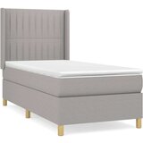  Box spring postelja z vzmetnico svetlo siva 90x200 cm blago, (20790841) | Shoptok.si