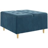  Otoman za pohranu s jastukom Plava 80 x 80 x 45 cm Baršun | Eponuda.com