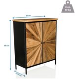 MID.YOU Komoda Santjago Black Sun, Črna, Rjava | Shoptok.si
