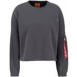 Alpha Industries Sweater majica tamo siva