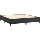  Box spring s madracem LED crni 160x200cm od umjetne kože | shoptok.hr