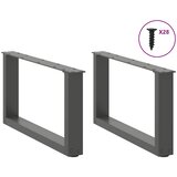  Noge za klub stolić U-oblik 2 kom antracit 70 x (30-31) cm čelik | shoptok.hr