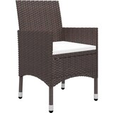  3-dijelni vrtni blagovaonski set s jastucima smeđi | shoptok.hr