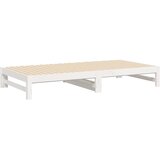  Dnevni ležaj na izvlačenje bijeli 100x200 cm borovina | Shoptok.si