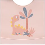 Interbaby Silikonski podbradak za bebe - Dino roza | shoptok.hr