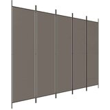 Sobna pregrada s 5 panela antracit 250 x 220 cm od tkanine | shoptok.hr