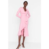 Trendyol Pink Collar Detailed Dress Cene