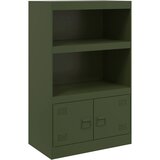 Maison Chic Komoda - Predalnik olivno zelena 67x39x107 cm jeklo, (21715657) Cene