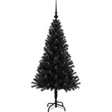  Božićno drvce s 150 LED svjetlima s stalakom Crna 120 cm PVC | Eponuda.com