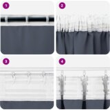  Zavjese za zamračivanje 2 pcs Antracit 245 x 140 cm Poliester | shoptok.hr