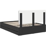  Krevetna konstrukcija Crna 160 x 200 cm Inženjersko Drvo | shoptok.hr