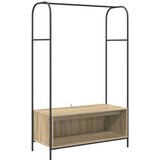  Stalak za odjeću s pohranom Smeđi hrast 100 x 44 x 160 cm | shoptok.hr