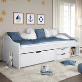 vidaXL Dnevna postelja z 3 predaloma IRUN 90x200cm trdna borovina Cene