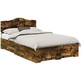  Krevetna konstrukcija s ladicama Dimljeni hrast 120 x 200 cm Smeđa 206 x 123 x 90 cm | Shoptok.si