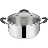 Lagostina Nizka kozica s pokrovom New Tempra 26cm / 5,3l / dvojni ročaj / indukcija / inox 18/10, steklo, (20515212)