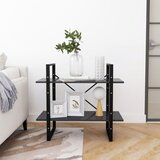 Ormarić za knjige s 2 razine sivi 80x30x70 cm konstruirano drvo | shoptok.hr