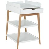Qu-ax previjalna miza s predalnikom hip white/naturel | Shoptok.si