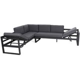  Kutni set Naples Comfort u sivoj/sivoj melanži | shoptok.hr