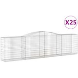  Lučne gabionske košare 25kom 400x50x100/120cm pocinčano željezo | shoptok.hr