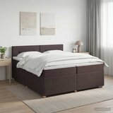 Boxspring krevet s madracem Tamno smeđa 200 x 200 cm Tkanina | shoptok.hr