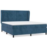  The Living Store Box spring postelja z vzmetnico temno modra 180x200 cm žamet - Box Spring Postelja, (21489637) | Shoptok.si