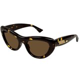 Bottega Veneta BV1282S 002 ONE SIZE (53) Havana/Zelena Cene