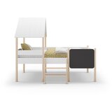 Marckeric Bijeli dječji krevet od masivnog bora u obliku kućice/podignuti 90x190 cm Mint – | shoptok.hr