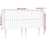  LED uzglavlje tamnozeleno 203 x 16 x 118/128 cm baršunasto | shoptok.hr