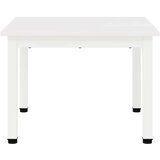  Klubska miza Bela 50 x 50 x 36 cm Masivno borovo les, (5000107345) | Shoptok.si