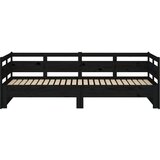  Dnevni ležaj na izvlačenje crni 2x(90x190) cm masivna borovina | shoptok.hr