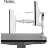 NORTH BAYOU H180-XE stoni nosač za dva monitora beli 17-27 inča | Eponuda.com